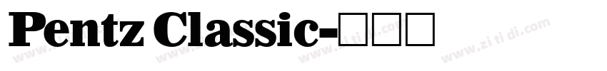 Pentz Classic字体转换